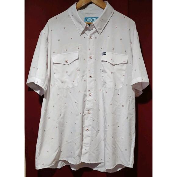Men's DIXXON Flannel The CHAD Shirt White with red hammer and wrench - 2XL - Picture 2 of 8